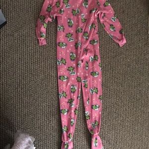 All in one adult onesie with feet attach